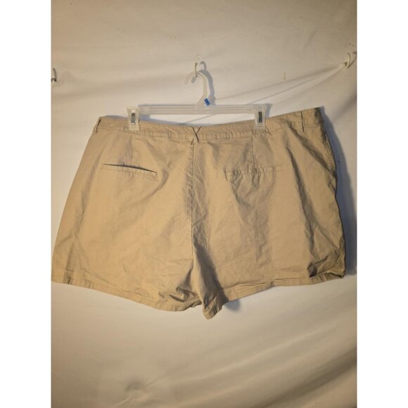 Asos Tan Chino Shorts Stretch Womens Plus Size 26 Great Length Pockets - Picture 2 of 2